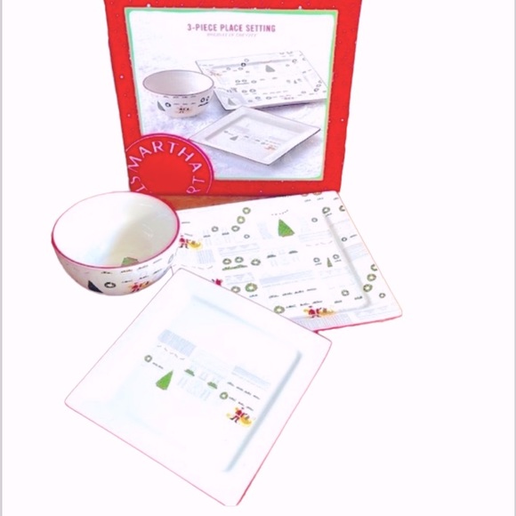 MARTHA STEWART 2015 COLLECTION🎄3-Piece Holiday in the City Place Setting NWT - Picture 2 of 10